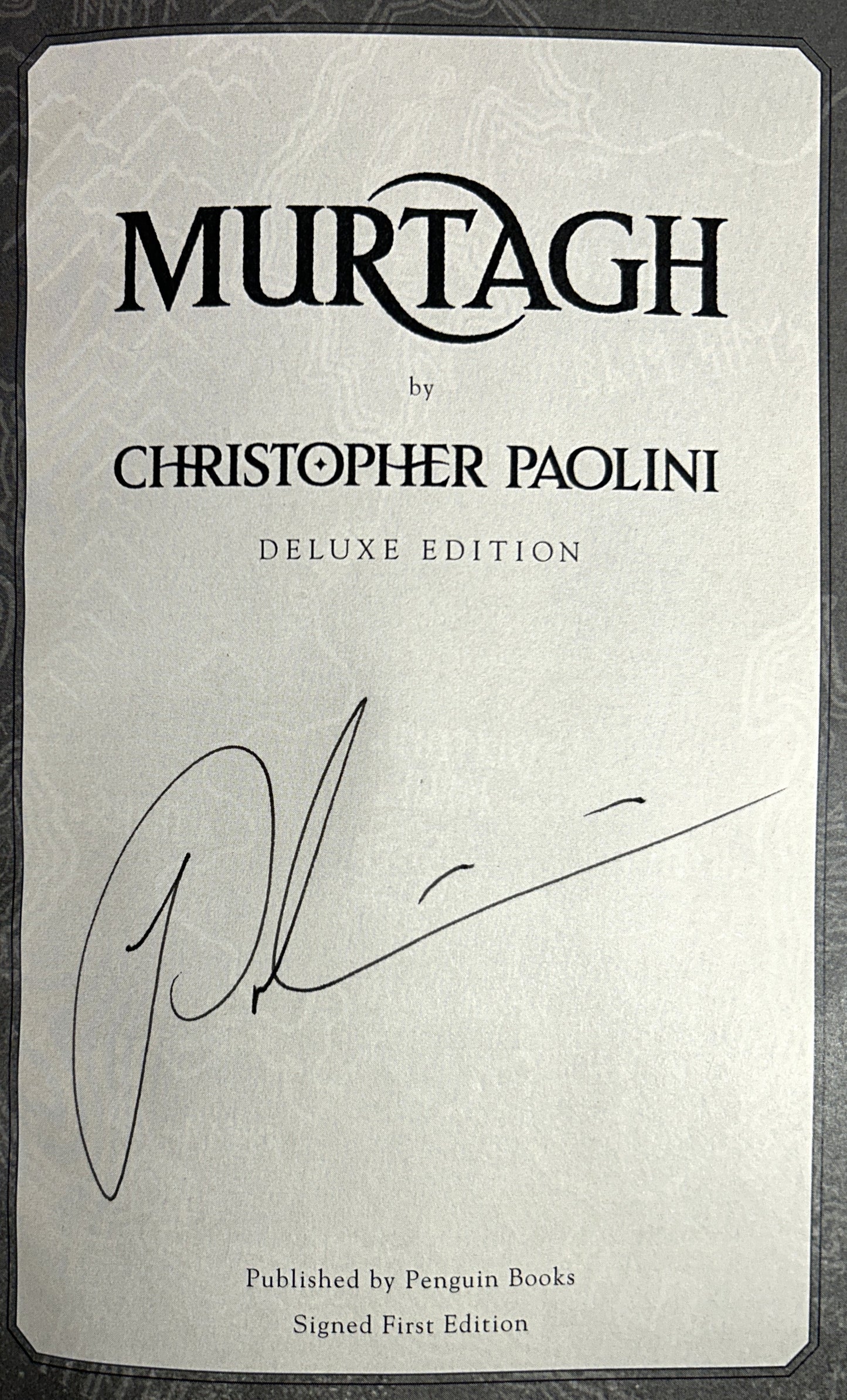 Murtagh by Christopher Paolini 2024 SIGNED 1st Deluxe Edition SPRAYED EDGES