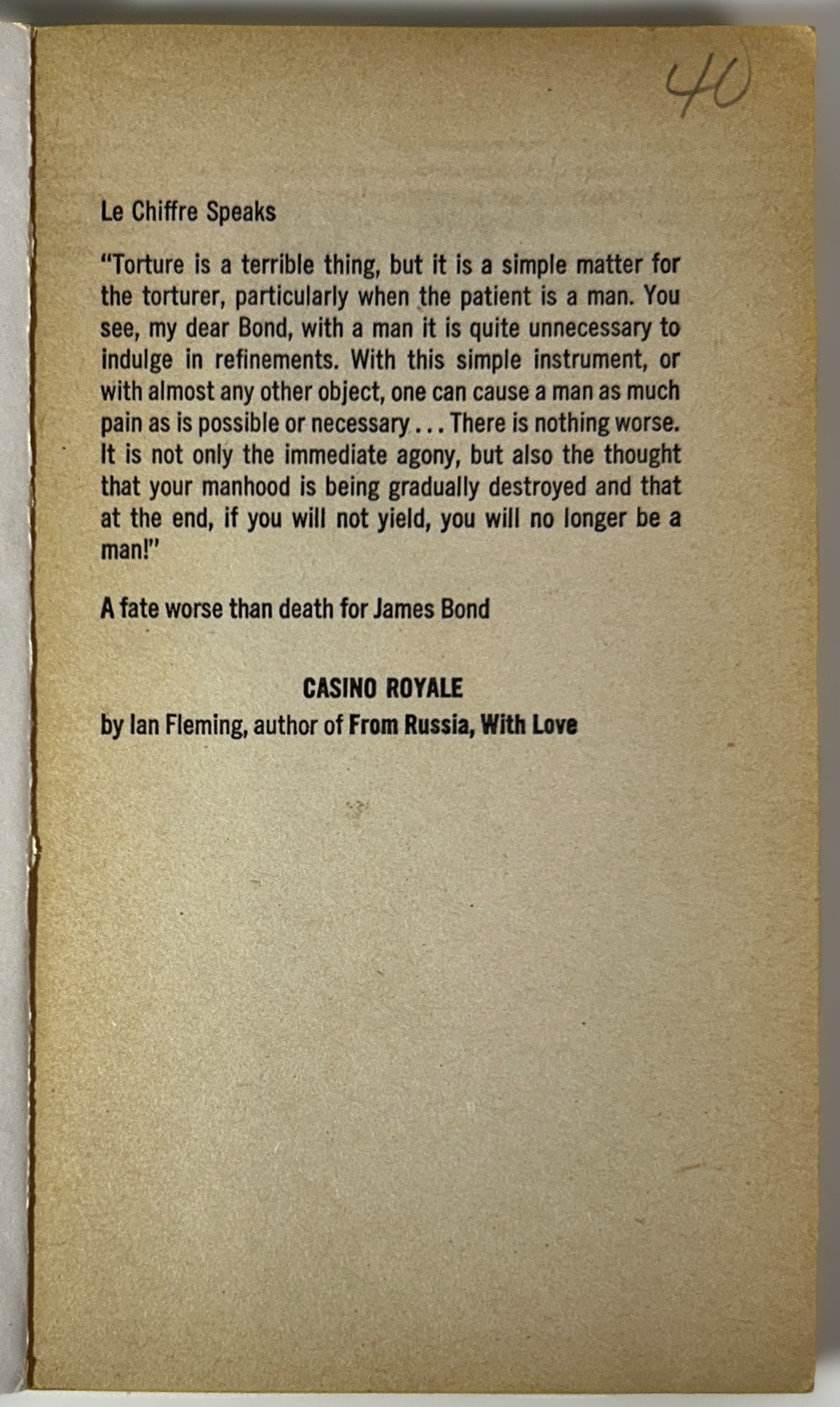 James Bond: Casino Royale by Ian Fleming 1971