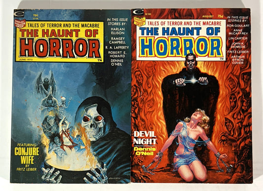 Set of 2 The Haunt of Horror Magazines June + August 1973