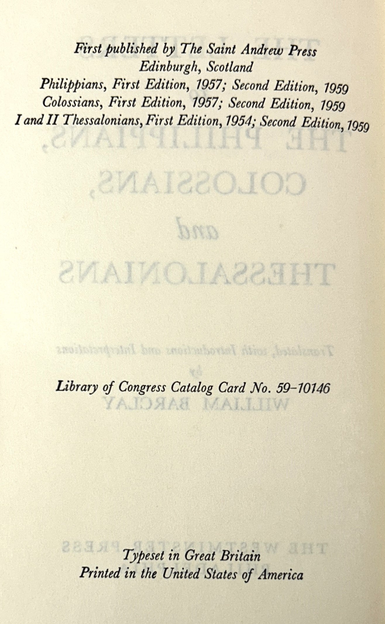 Incomplete Set of 13 The Daily Study Bible Series by William Barclay 1956-1959