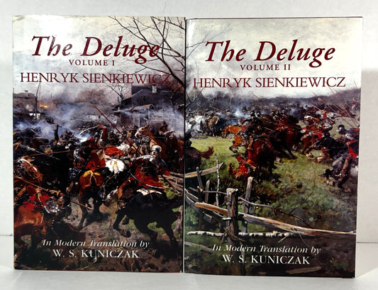 Set of 2 The Deluge by Henryk Sienkiewicz 1991 1st Editions