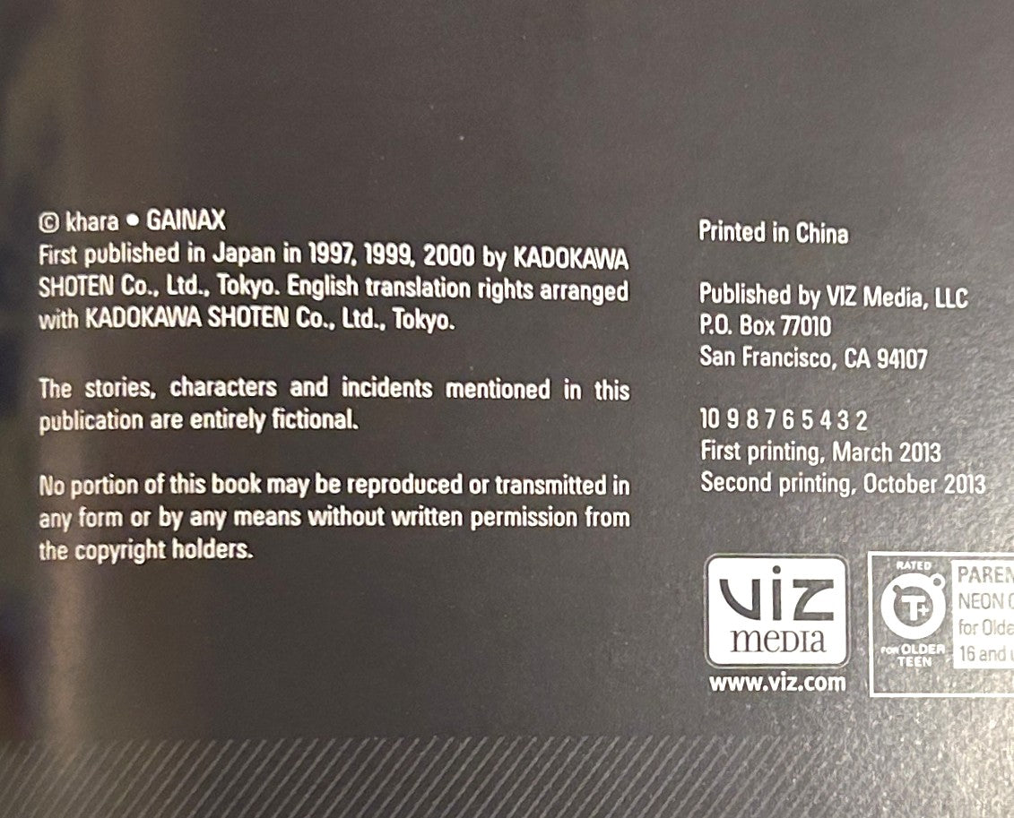 Set of 3 Neon Genesis Evangelion Omnibuses by Khara 2013 2nd Printings