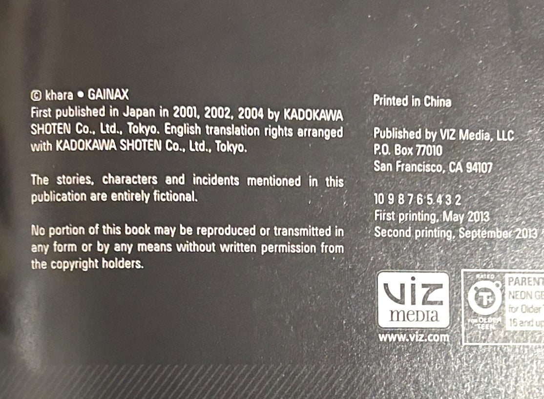 Set of 3 Neon Genesis Evangelion Omnibuses by Khara 2013 2nd Printings