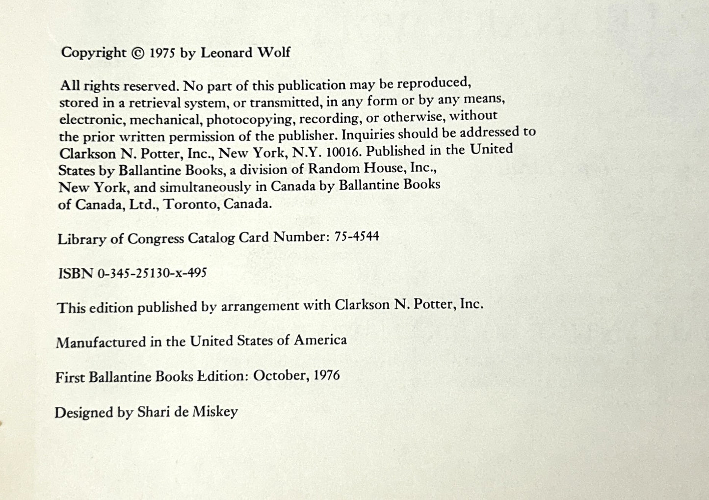 The Annotated Dracula by Leonard Wolf 1976 1st Ballantine Printing