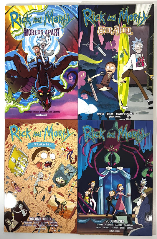 Set of 4 Rick & Morty Graphic Novels 2017-2021