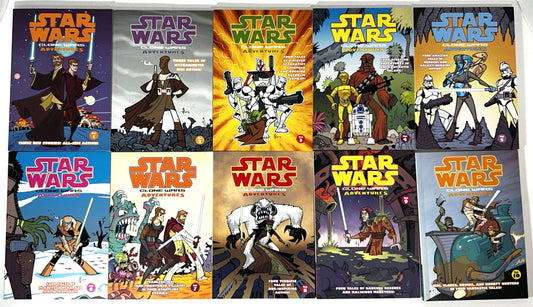 Set of 10 Star Wars: Clone Wars Adventures 2004-2007 Graphic Novels