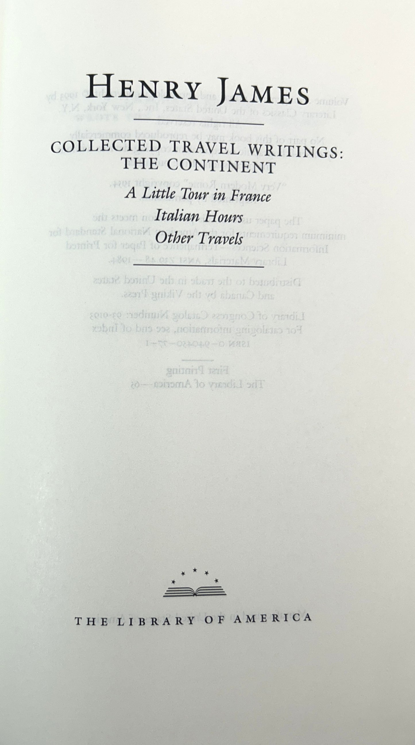 Library of America: Lot of 14 Henry James 1993