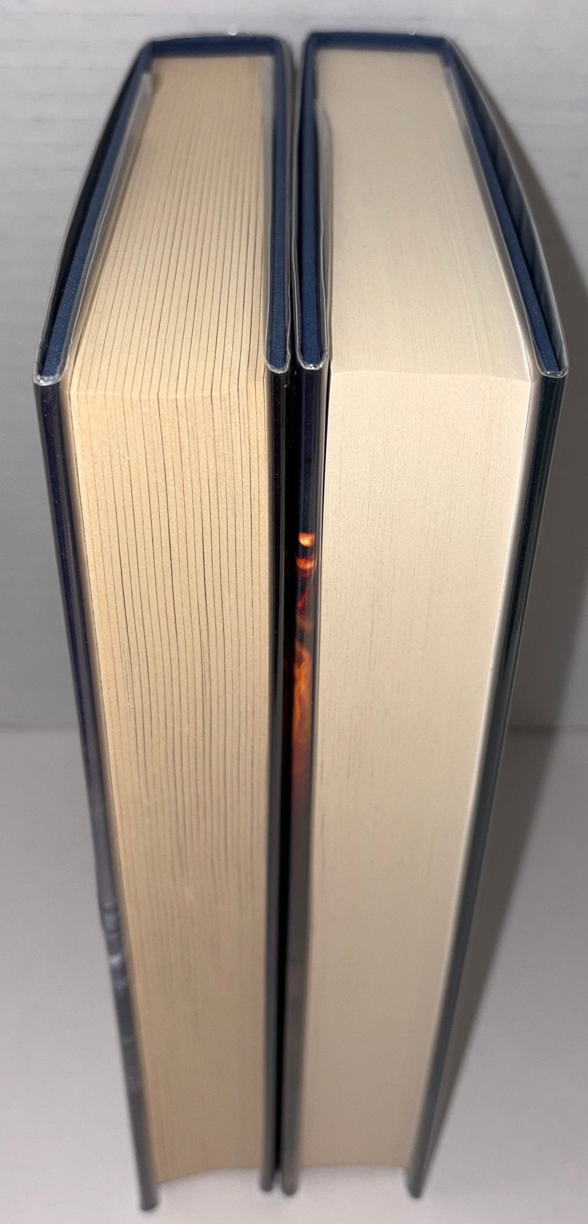 age toned head and fore-edge