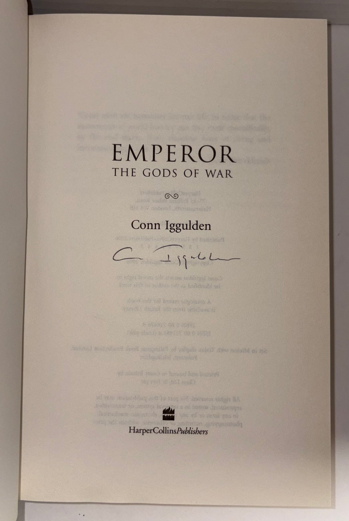 SIGNED title page