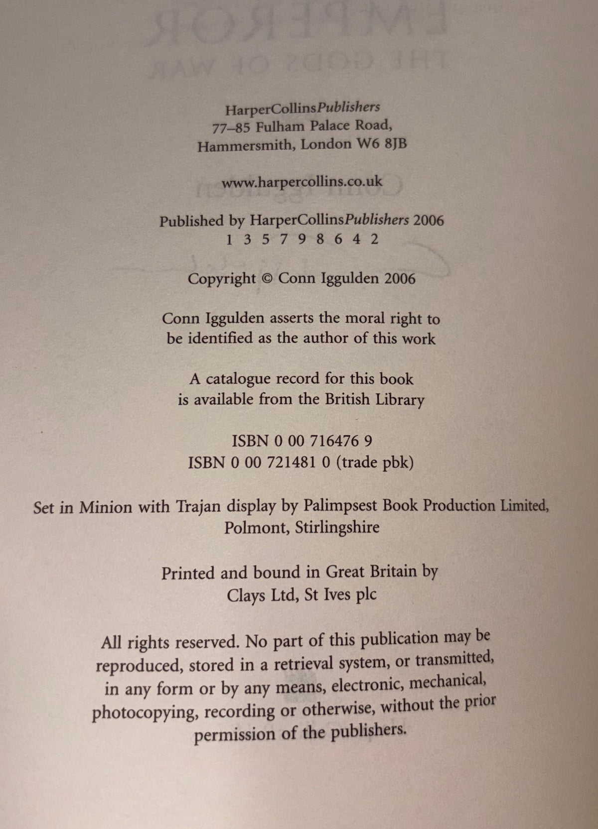 copyright page