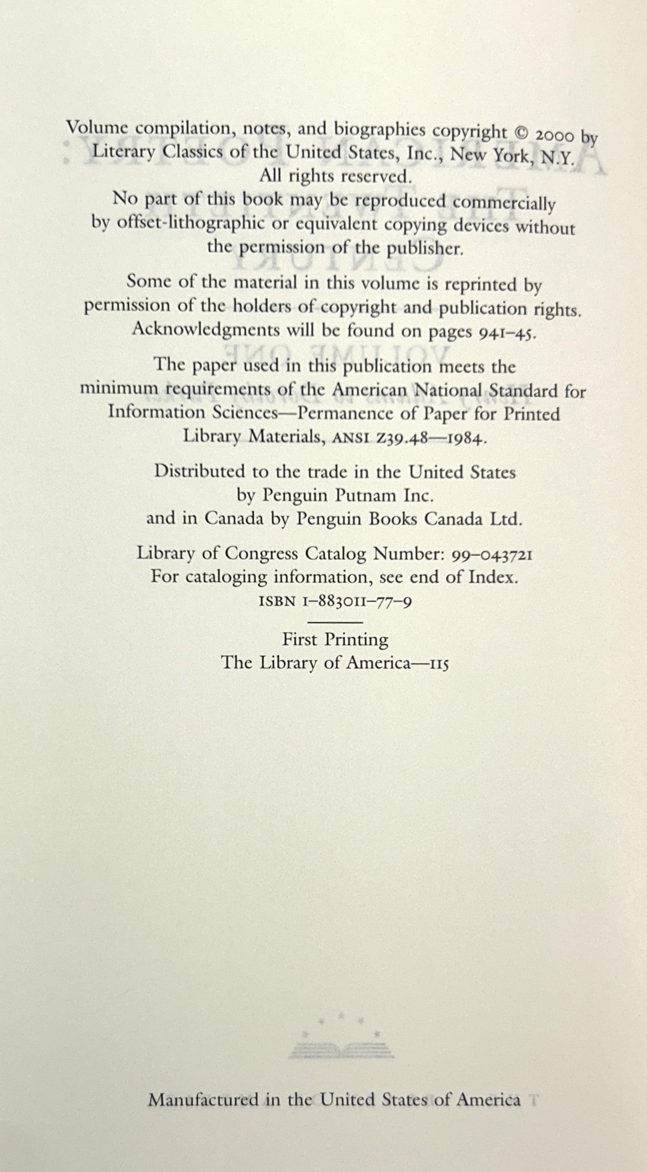 Library of America: Lot of 5 American Poetry 1993-2007