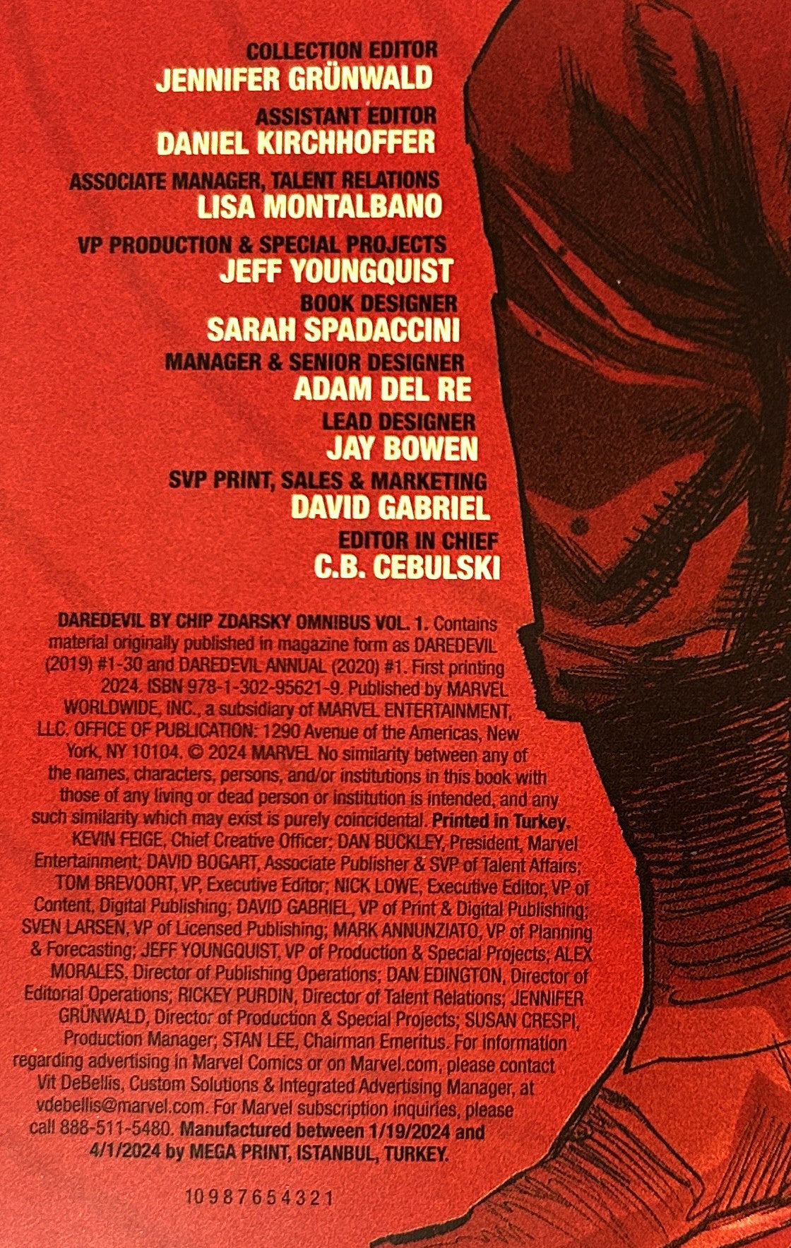 Marvel: Daredevil Omnibus Vol. 1 by Chip Zdarsky & Marco Checchetto 2024 1st Print