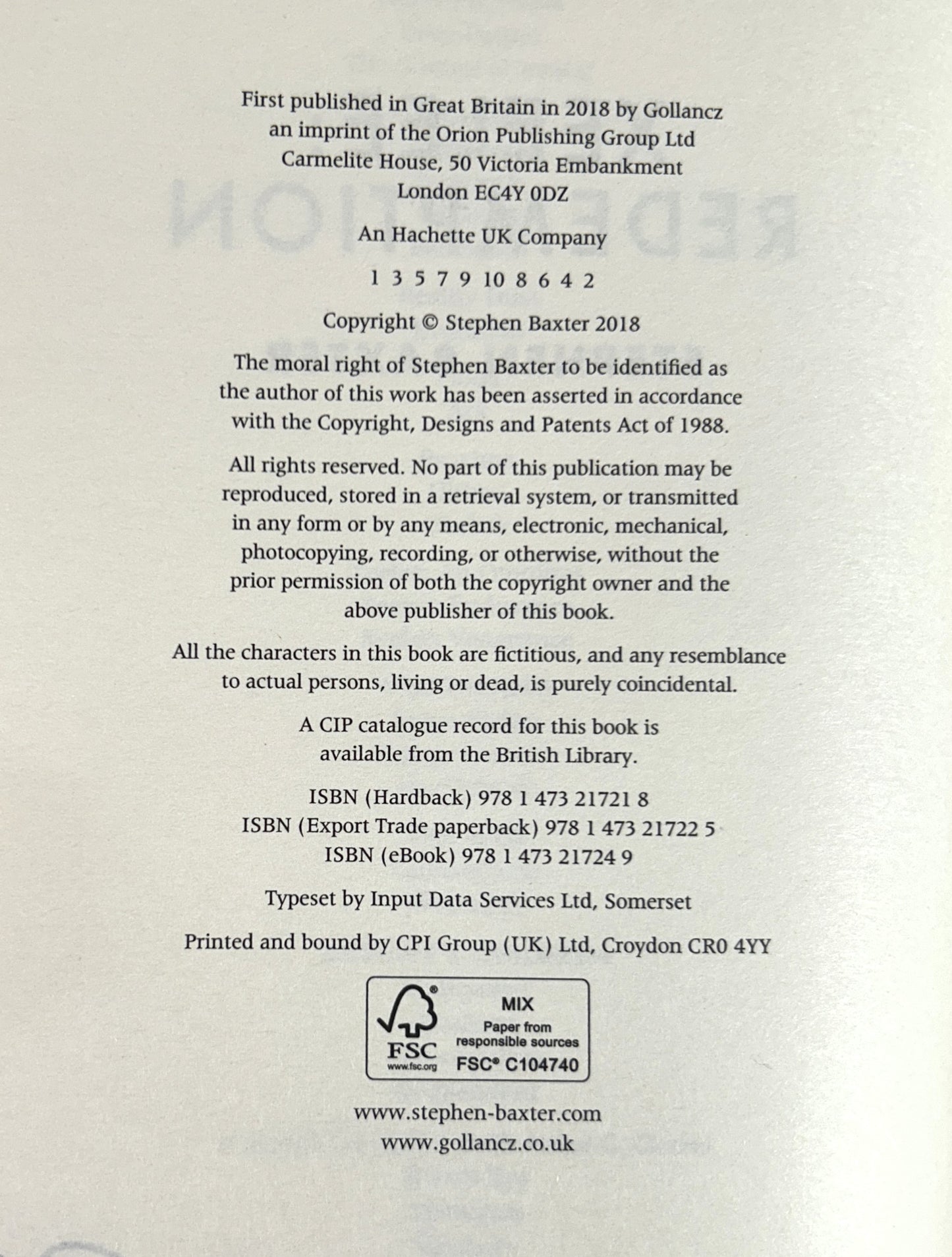 Xeelee Redemption by Stephen Baxter 2018 SIGNED 1st Edition