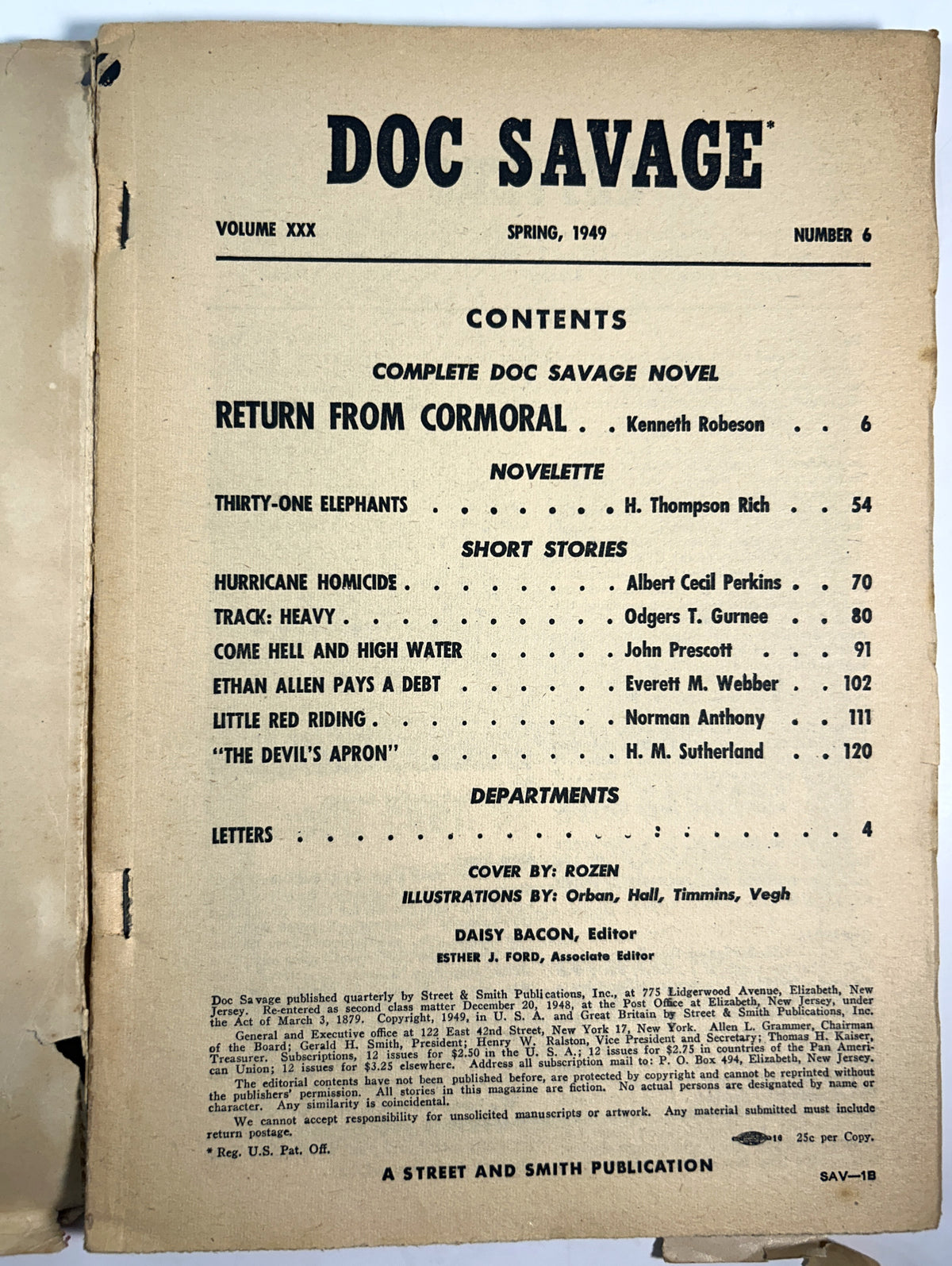 Set of 2 Doc Savage Vintage Pulp [June 1939 + Spring 1949]