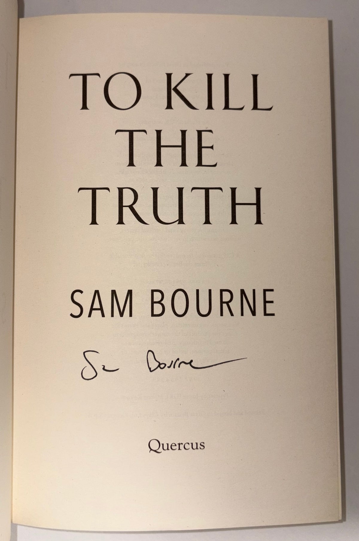 SIGNED title page