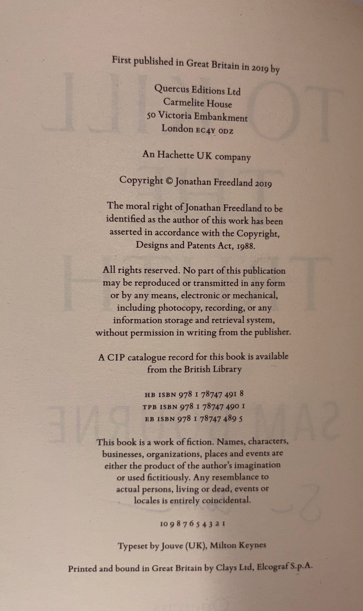 copyright page