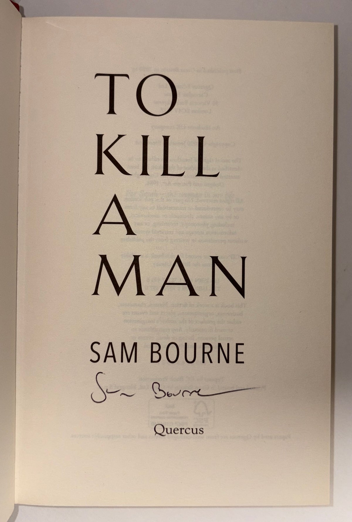 SIGNED title page