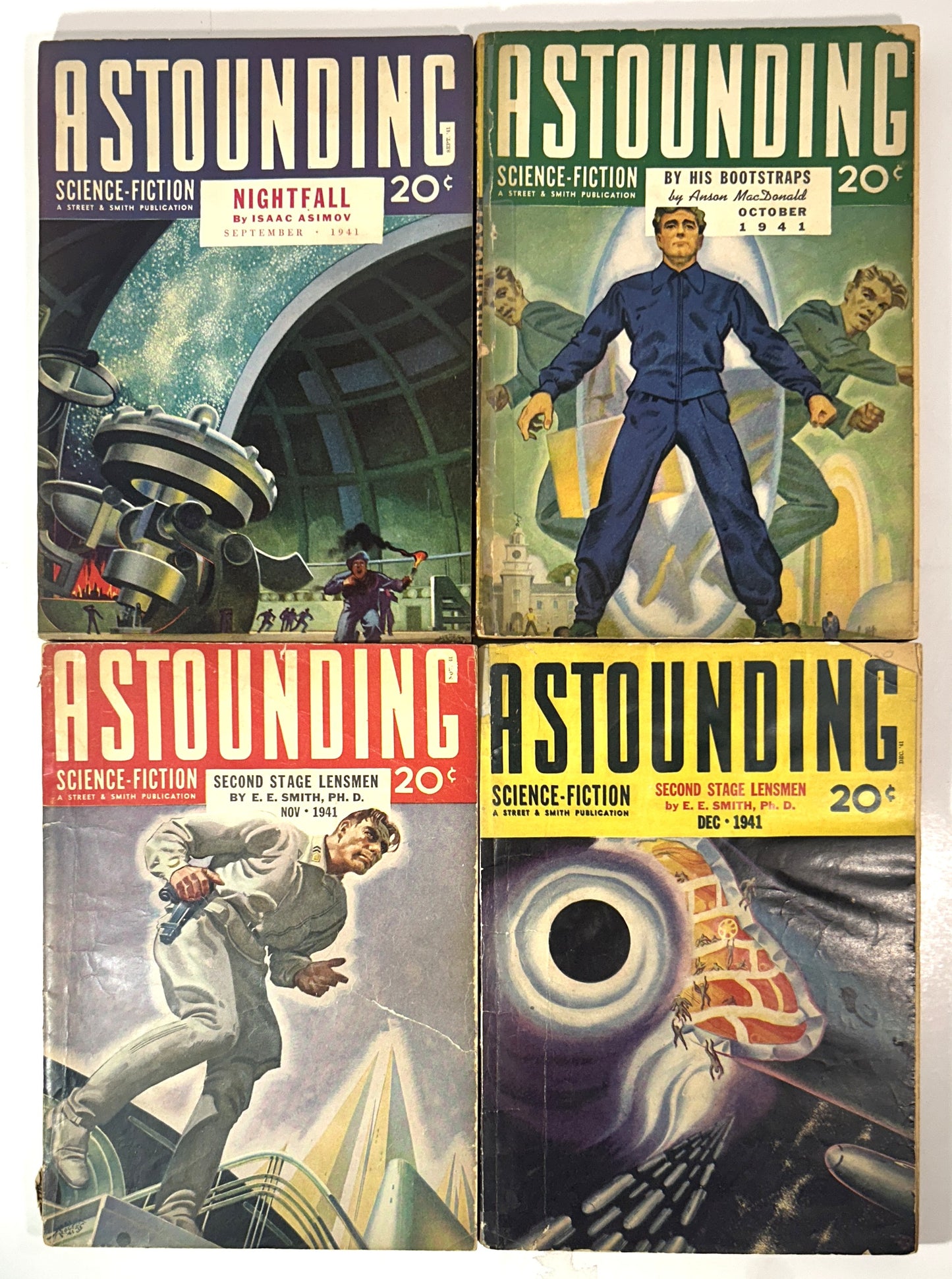 Set of 4 Astounding Science Fiction Sept-Dec. 1941 NIGHTFALL Edition