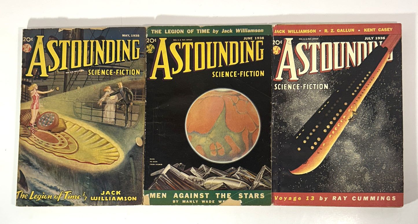 Set of 3 Astounding Science Fiction May-July 1938