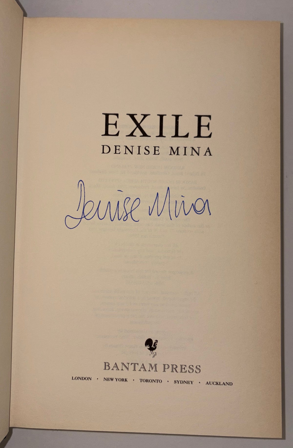 SIGNED title page