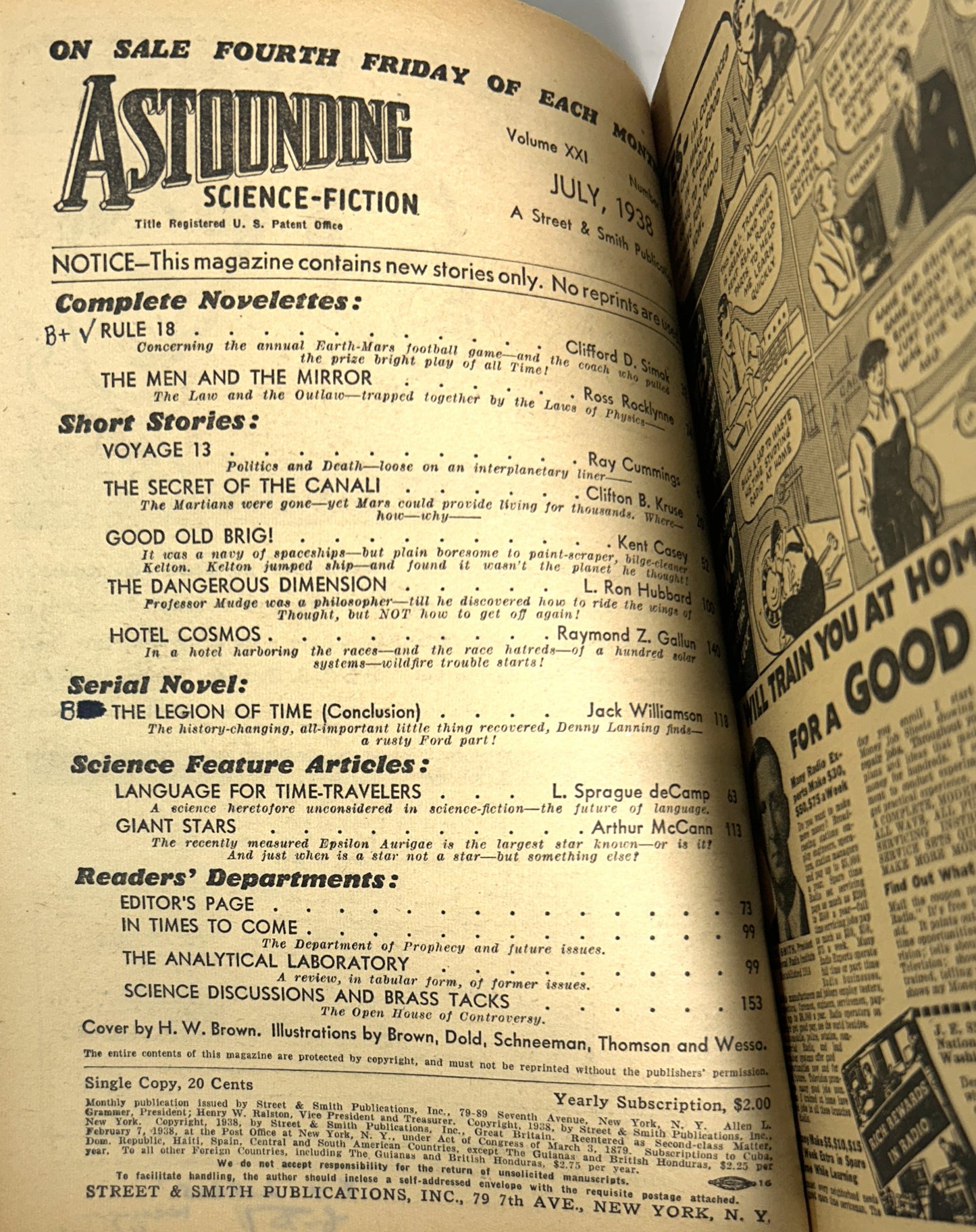 Set of 3 Astounding Science Fiction May-July 1938