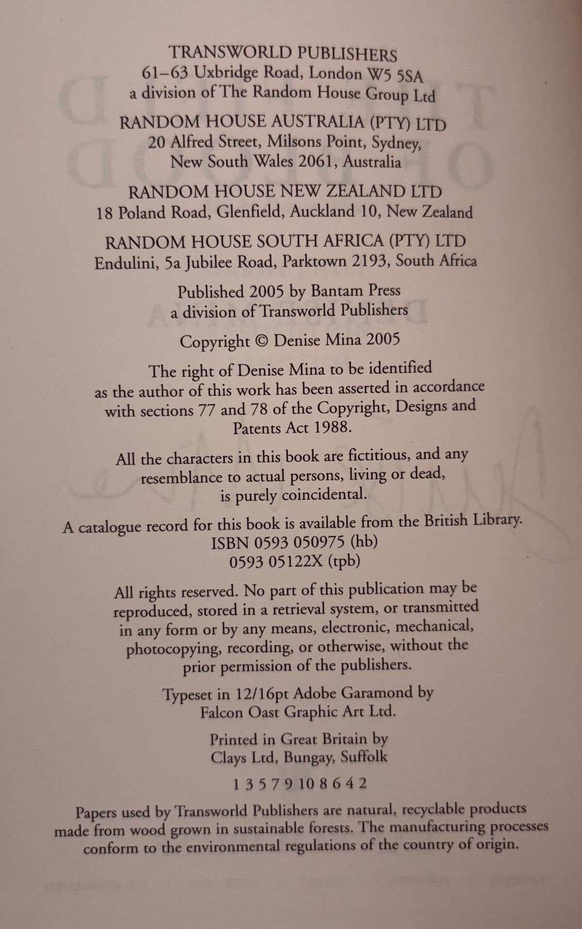 copyright page