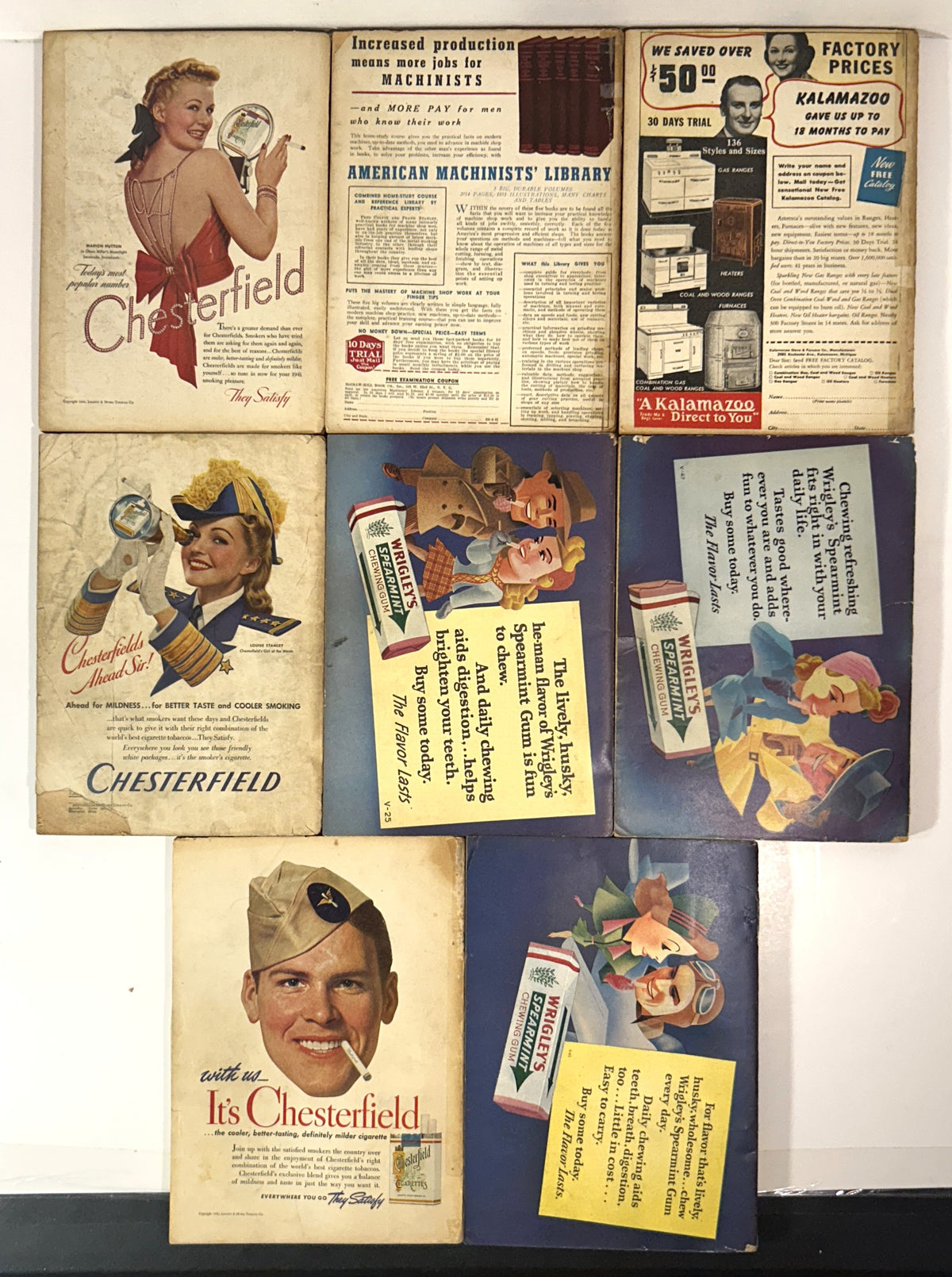 Set of 8 Astounding Science Fiction January-August 1941 includes UNIVERSE by Robert Heinlein