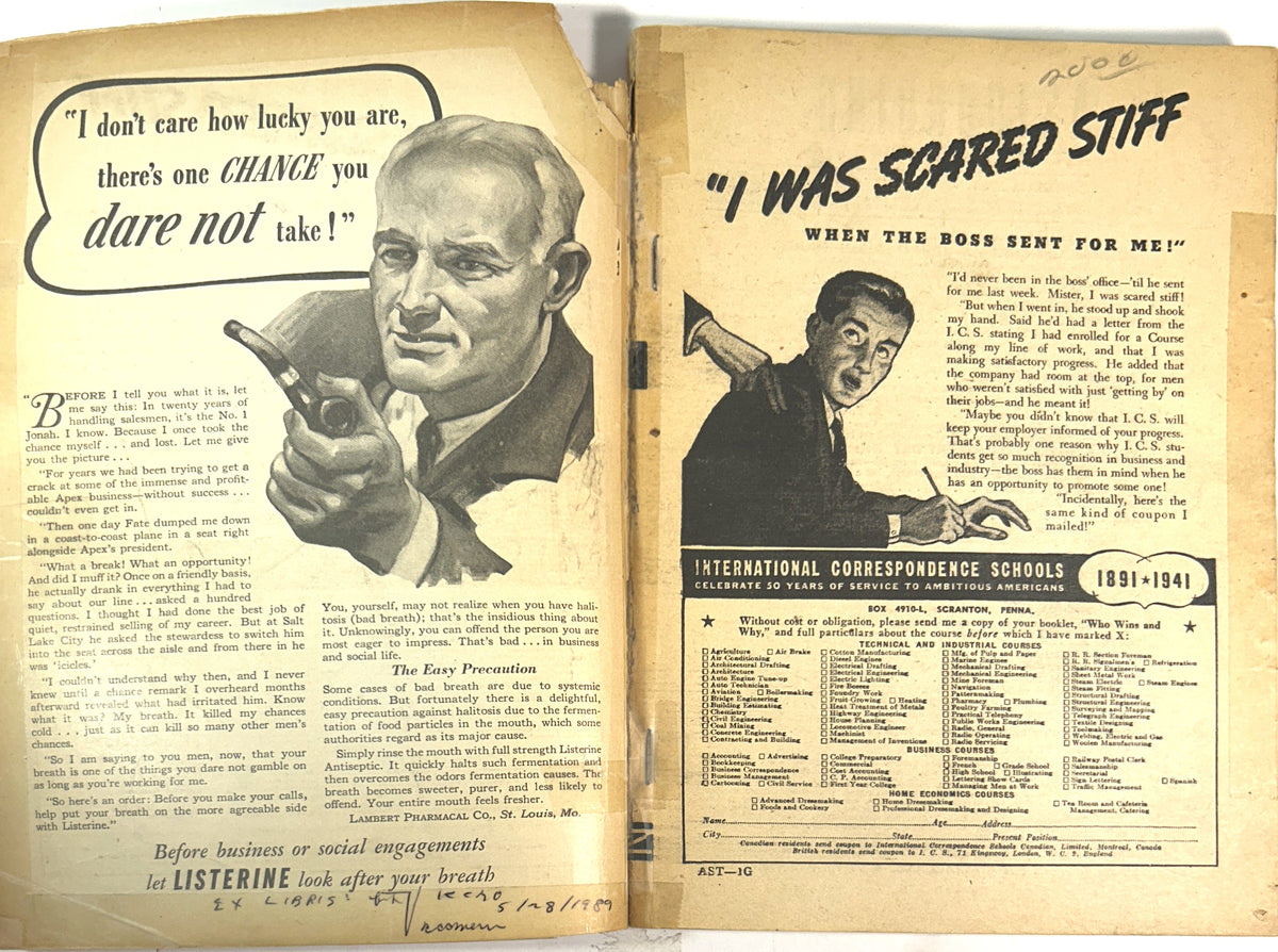 Set of 8 Astounding Science Fiction January-August 1941 includes UNIVERSE by Robert Heinlein