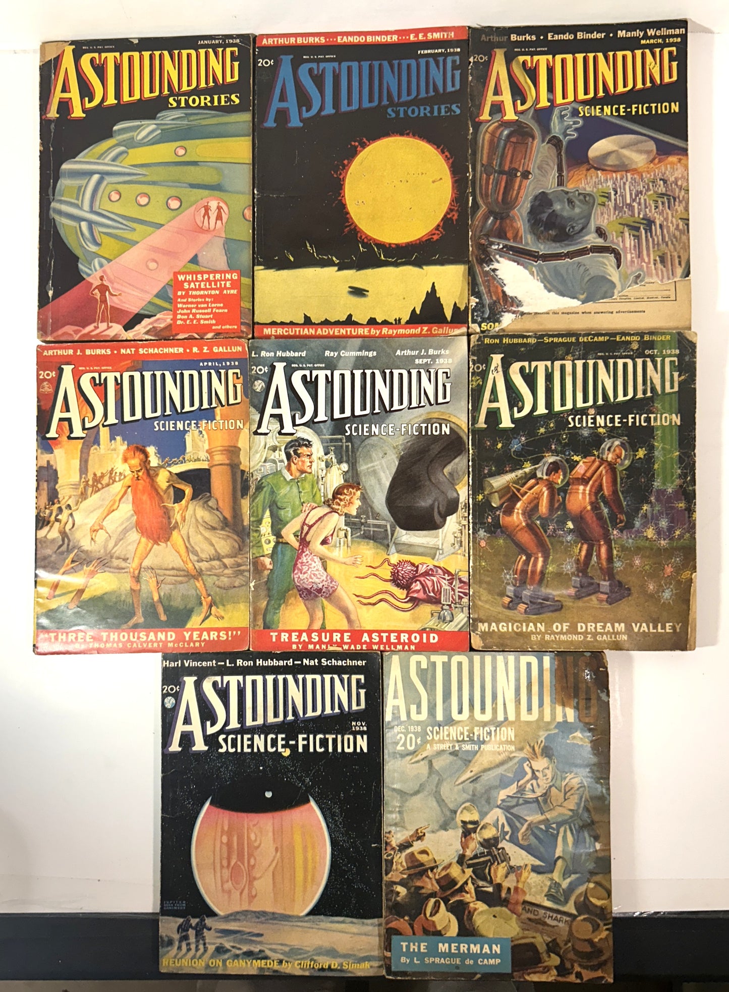Set of 8 Astounding Science Fiction January-April + September-December 1938