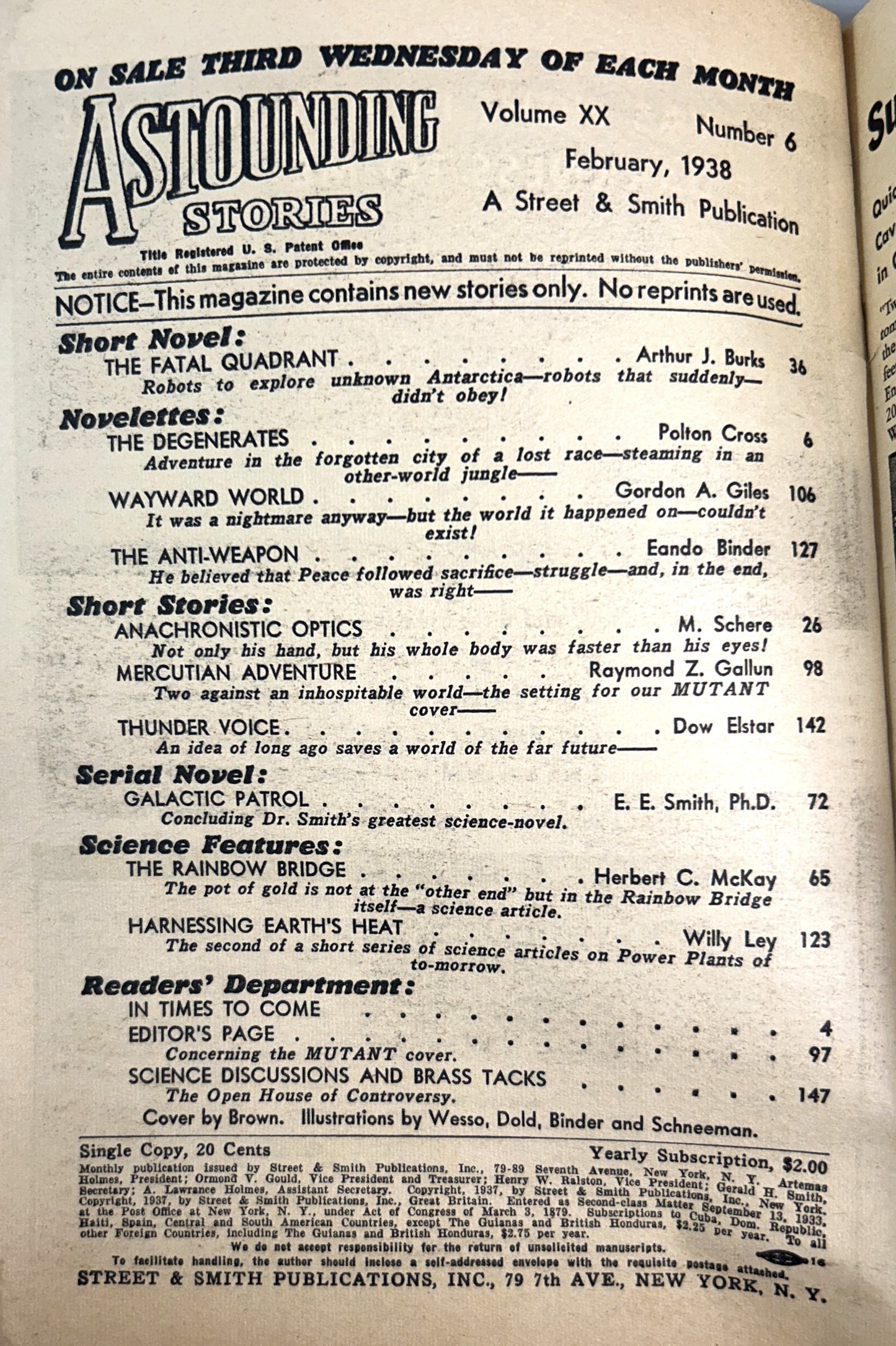 Set of 8 Astounding Science Fiction January-April + September-December 1938