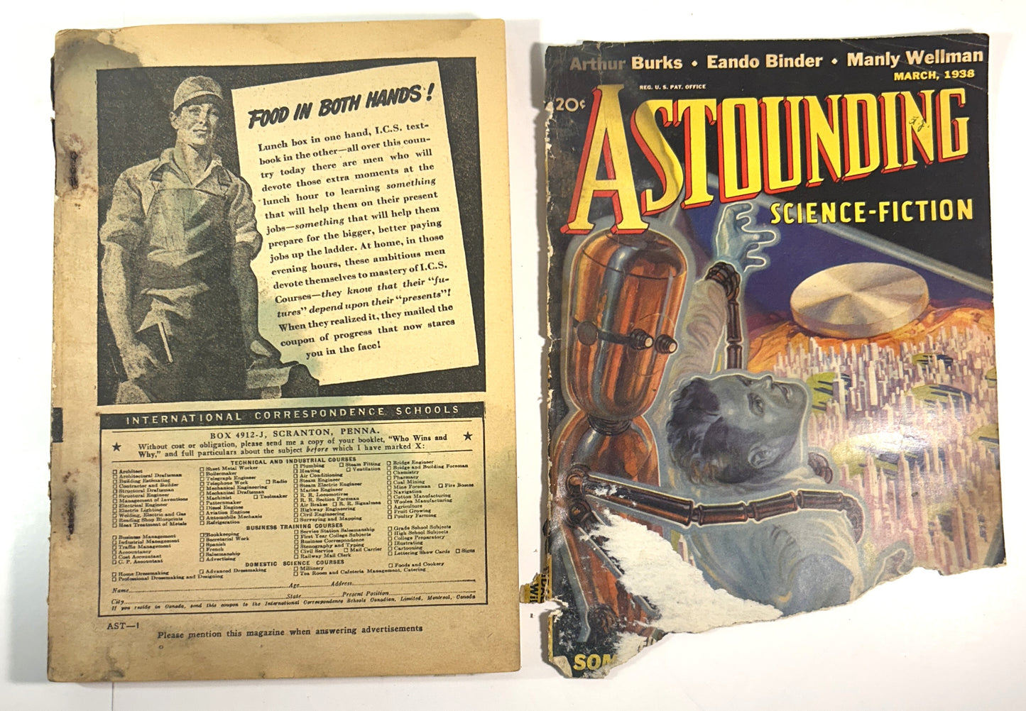 Set of 8 Astounding Science Fiction January-April + September-December 1938