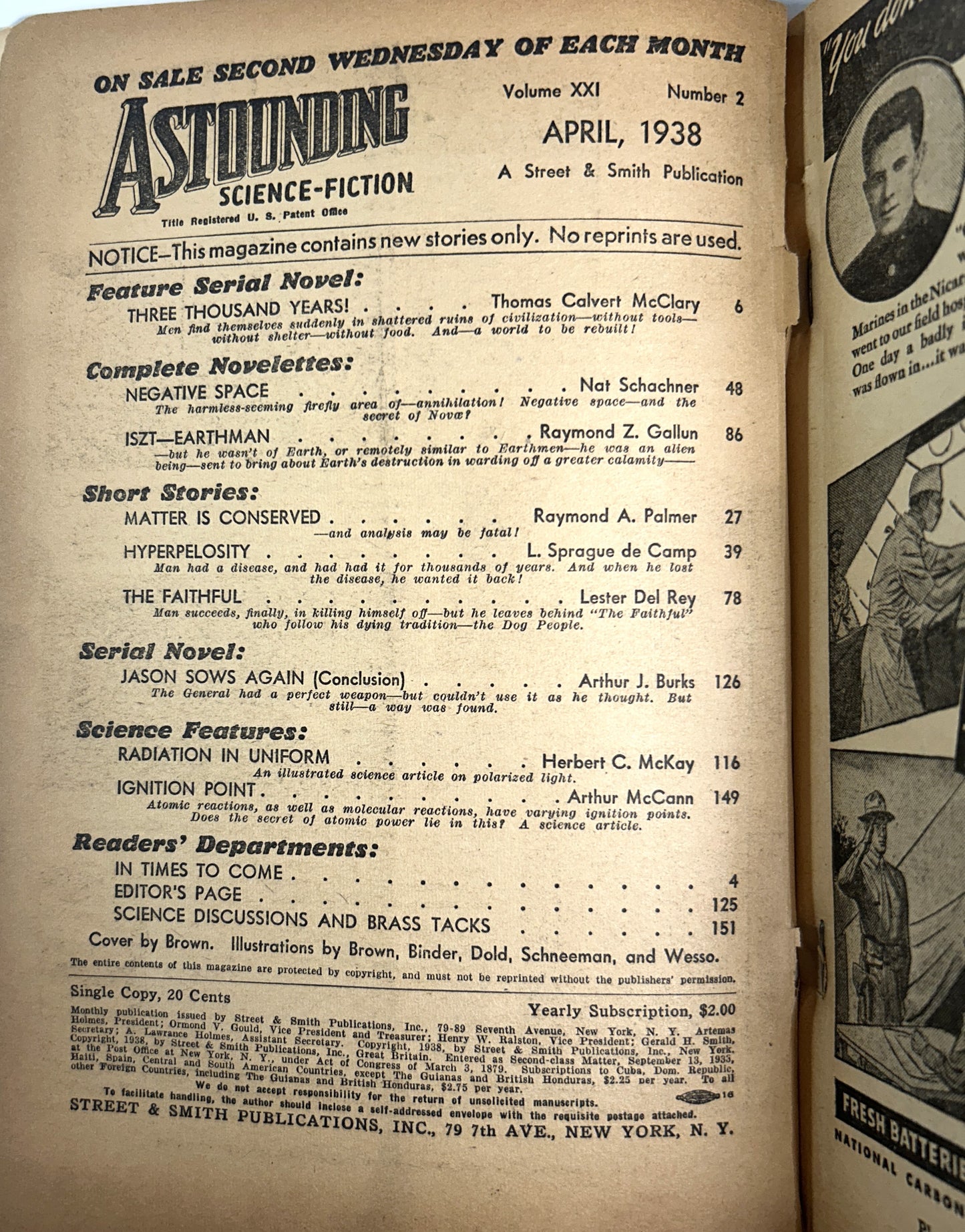 Set of 8 Astounding Science Fiction January-April + September-December 1938
