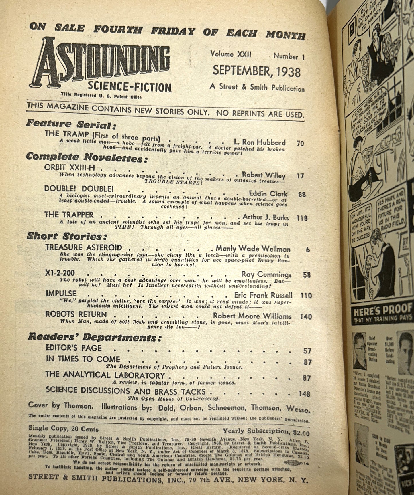 Set of 8 Astounding Science Fiction January-April + September-December 1938