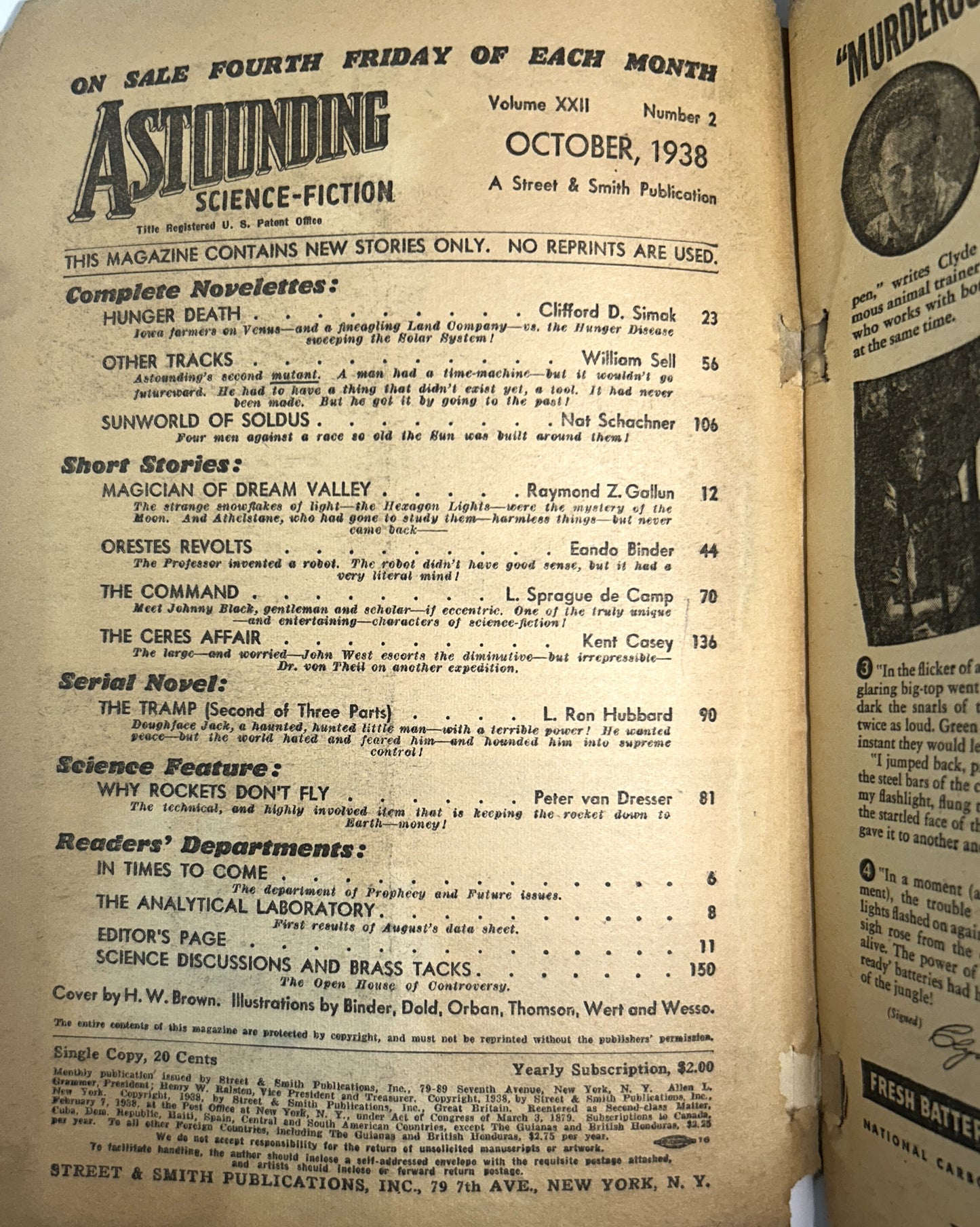 Set of 8 Astounding Science Fiction January-April + September-December 1938