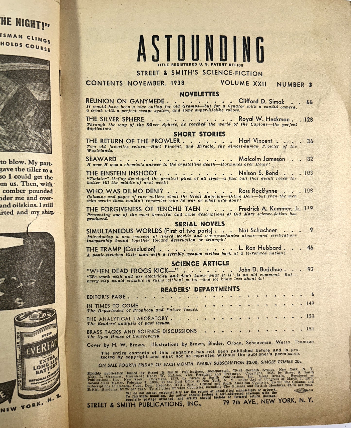 Set of 8 Astounding Science Fiction January-April + September-December 1938