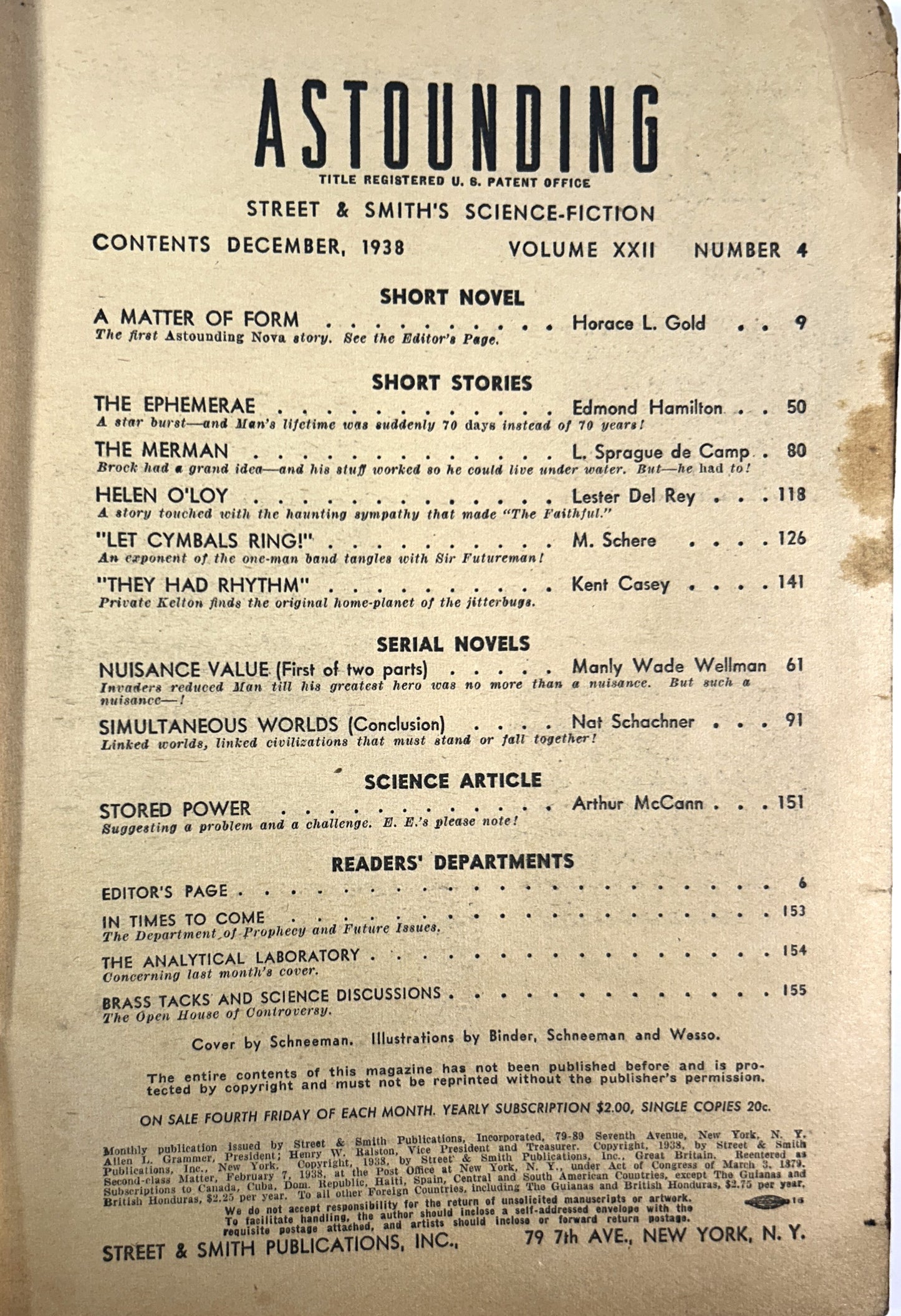 Set of 8 Astounding Science Fiction January-April + September-December 1938