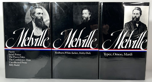 Set of 3 Library of America Melville's Works 1982-1984