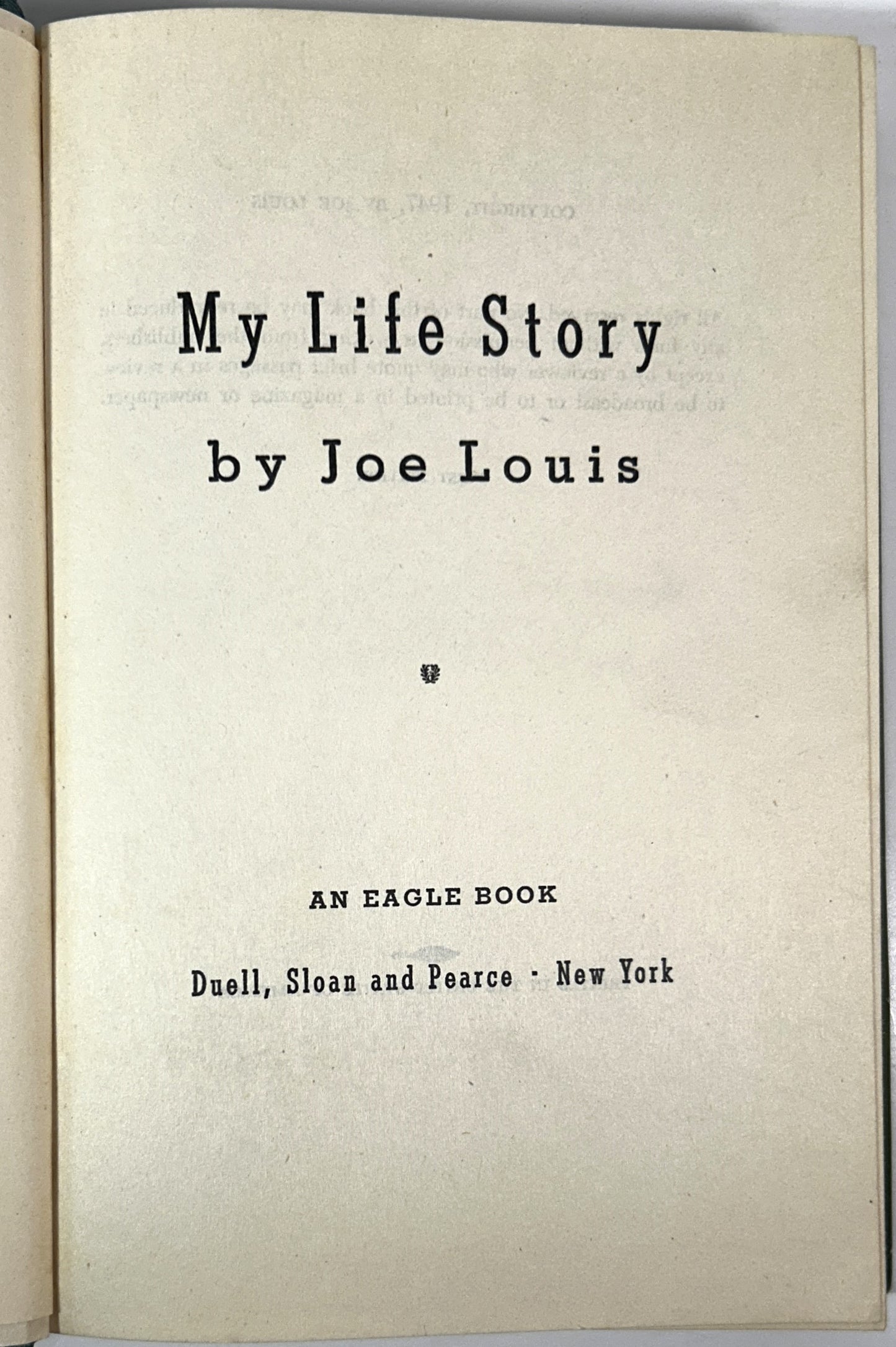 My Life Story: An Autobiography by Joe Louis 1947 SIGNED 1st Edition