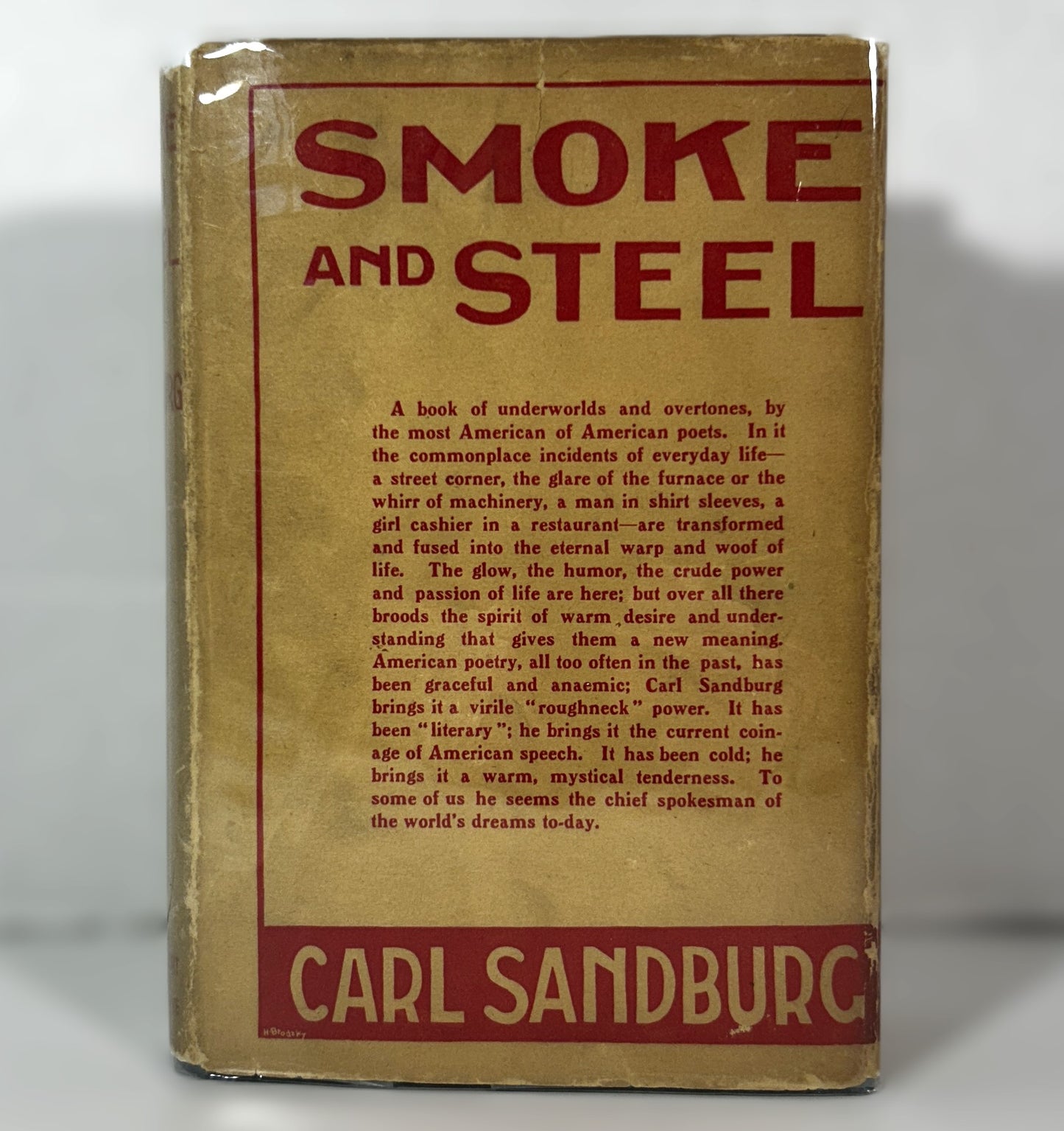 Smoke and Steel by Carl Sandburg 1920 Antique 1st Edition Hardcover SIGNED