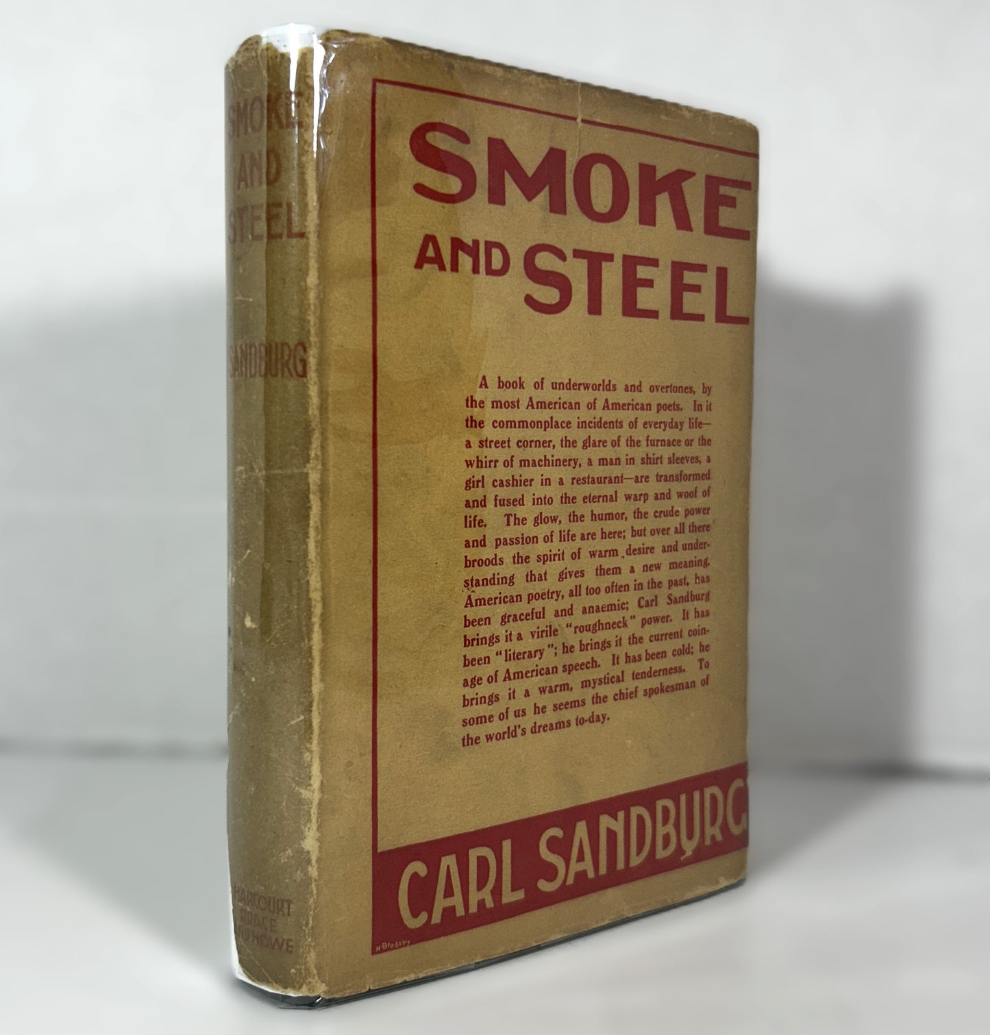 Smoke and Steel by Carl Sandburg 1920 Antique 1st Edition Hardcover SIGNED