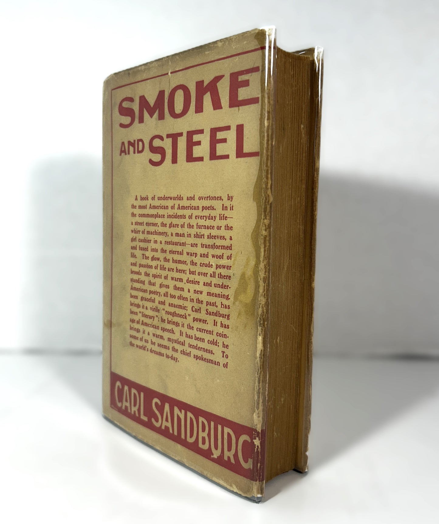 Smoke and Steel by Carl Sandburg 1920 Antique 1st Edition Hardcover SIGNED