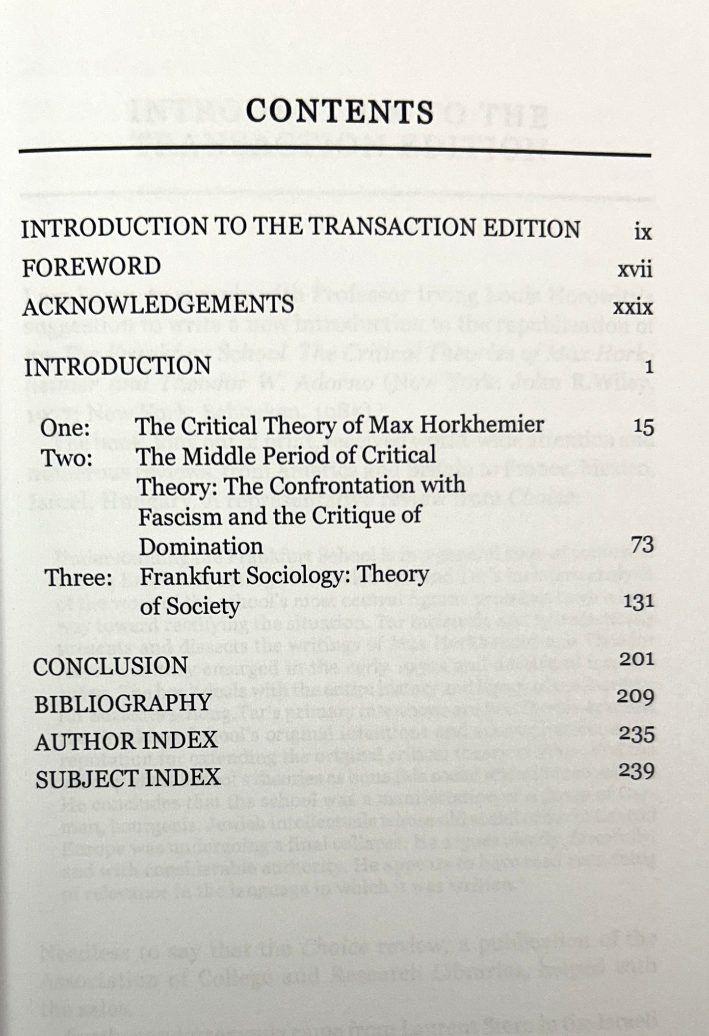 The Frankfurt School: Critical Theories of Max Horkheimer & Theodor W. Adorno by Zoltan Tarr 2017