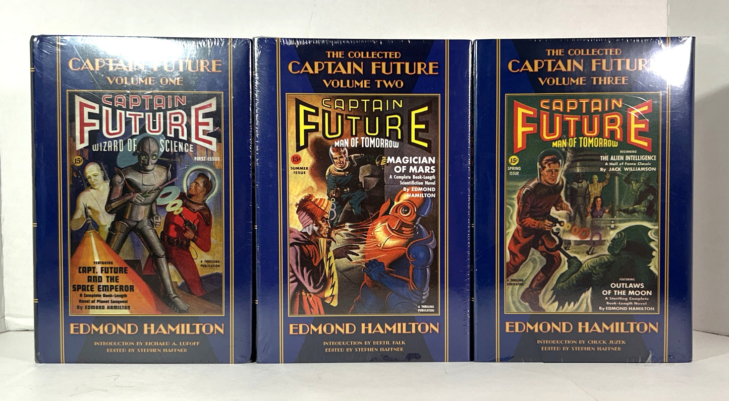 Set of 3 Captain Future: Man of Tomorrow y Edmond Hamilton SEALED