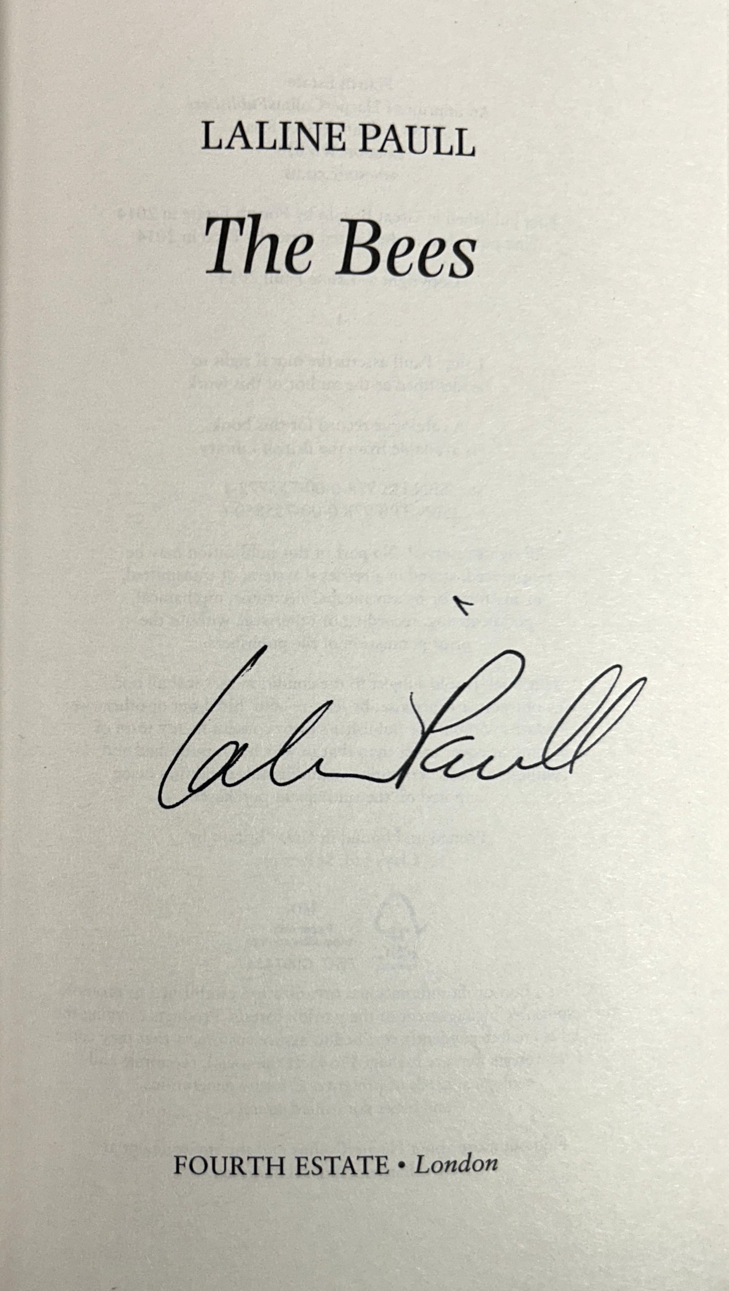 The Bees by Laline Paull 2014 Hardcover SIGNED 1st Limited Edition #66/250