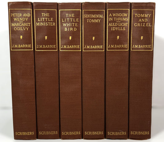 6 Volume Set of J.M. Barrie Stories 1913 Charles Scribner's Sons Antique