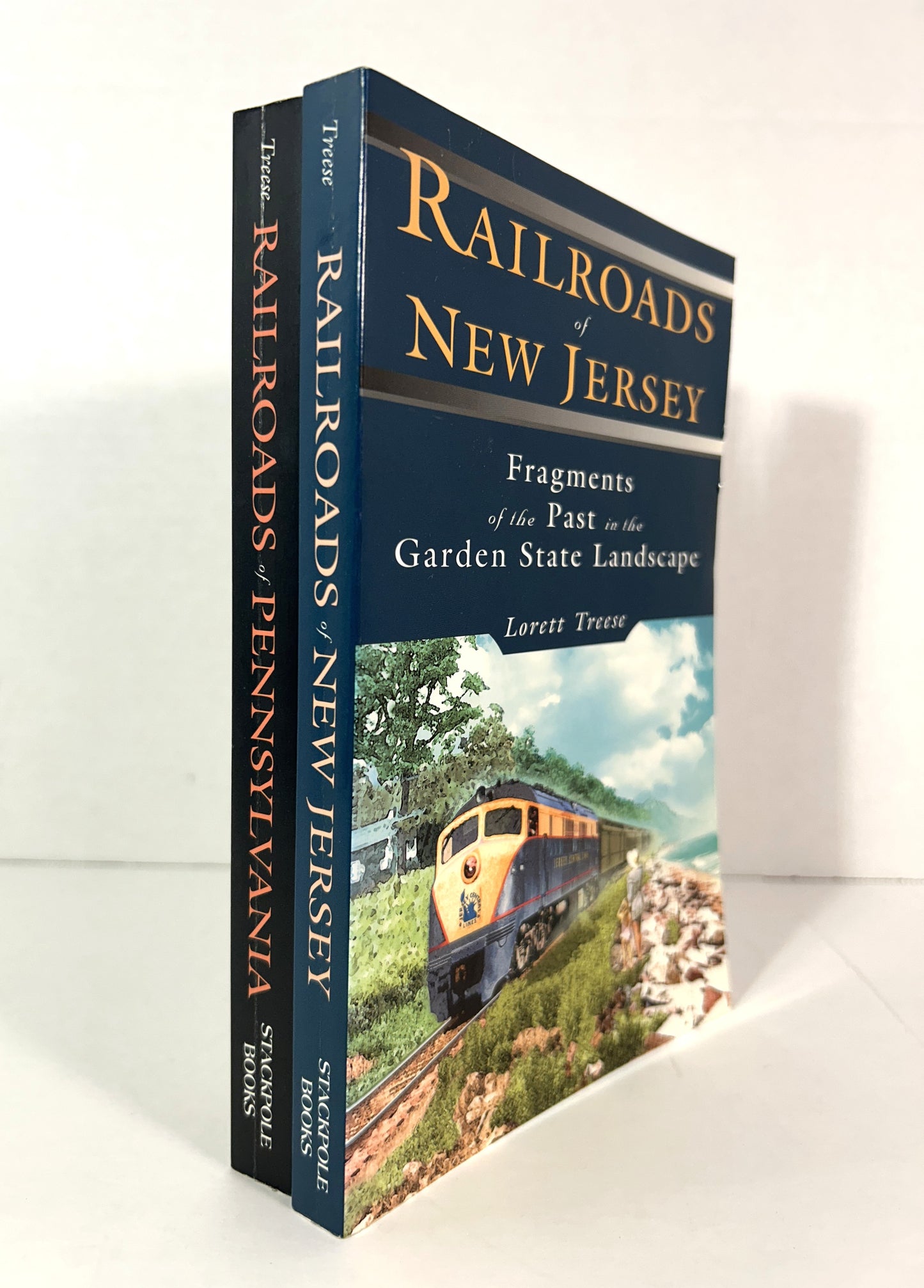 Set of 2 Railroads (Pennsylvania & New Jersey) by Lorett Treese 2003-2006