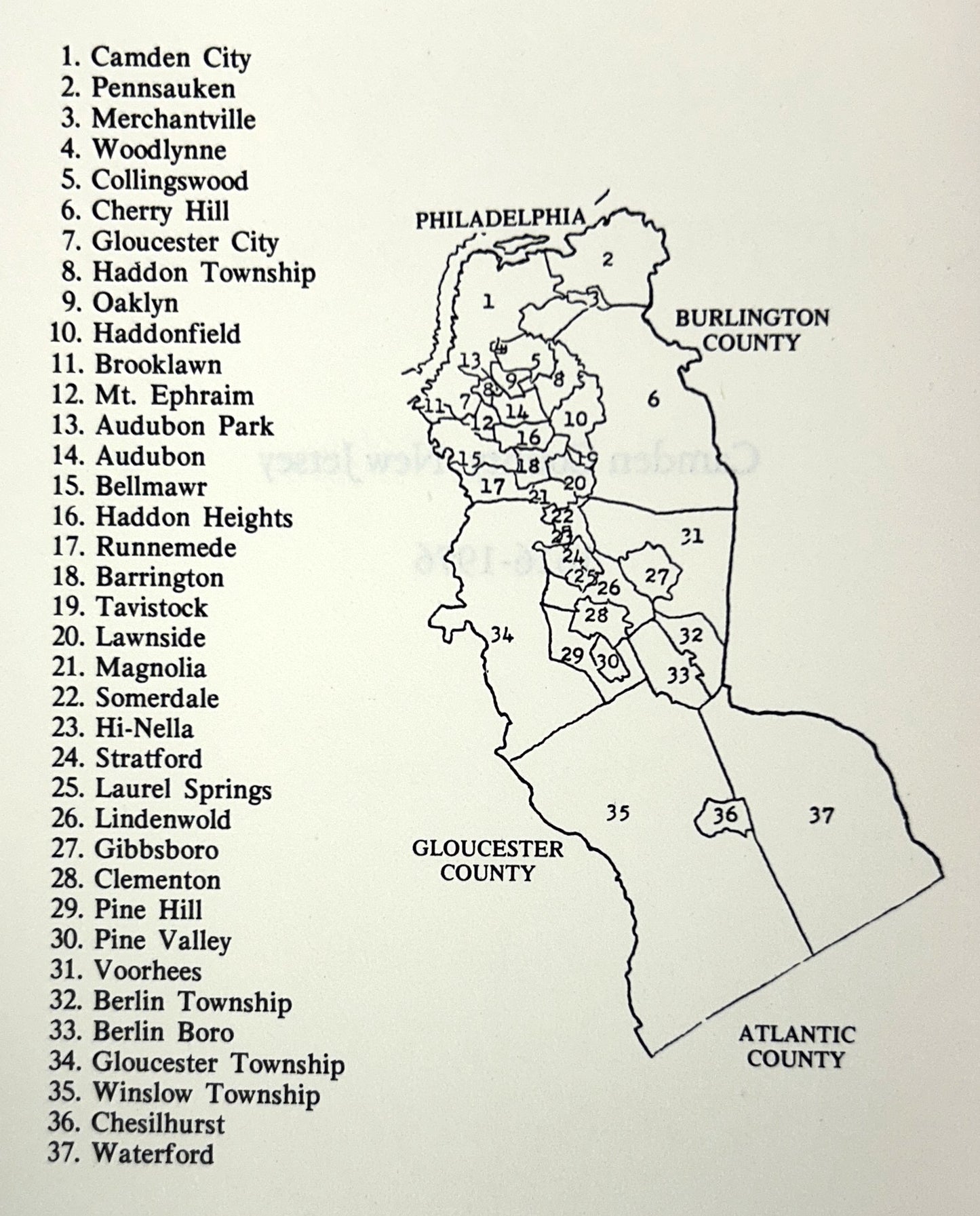 Camden County, New Jersey 1616-1976 A Narrative History by Jeffrey Dorwart & Philip English Mackey 1976