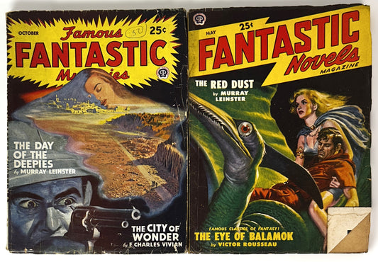 Set of 2 Famous Fantastic Movies/Novels October 1947 & May 1949 Pulp Magazines