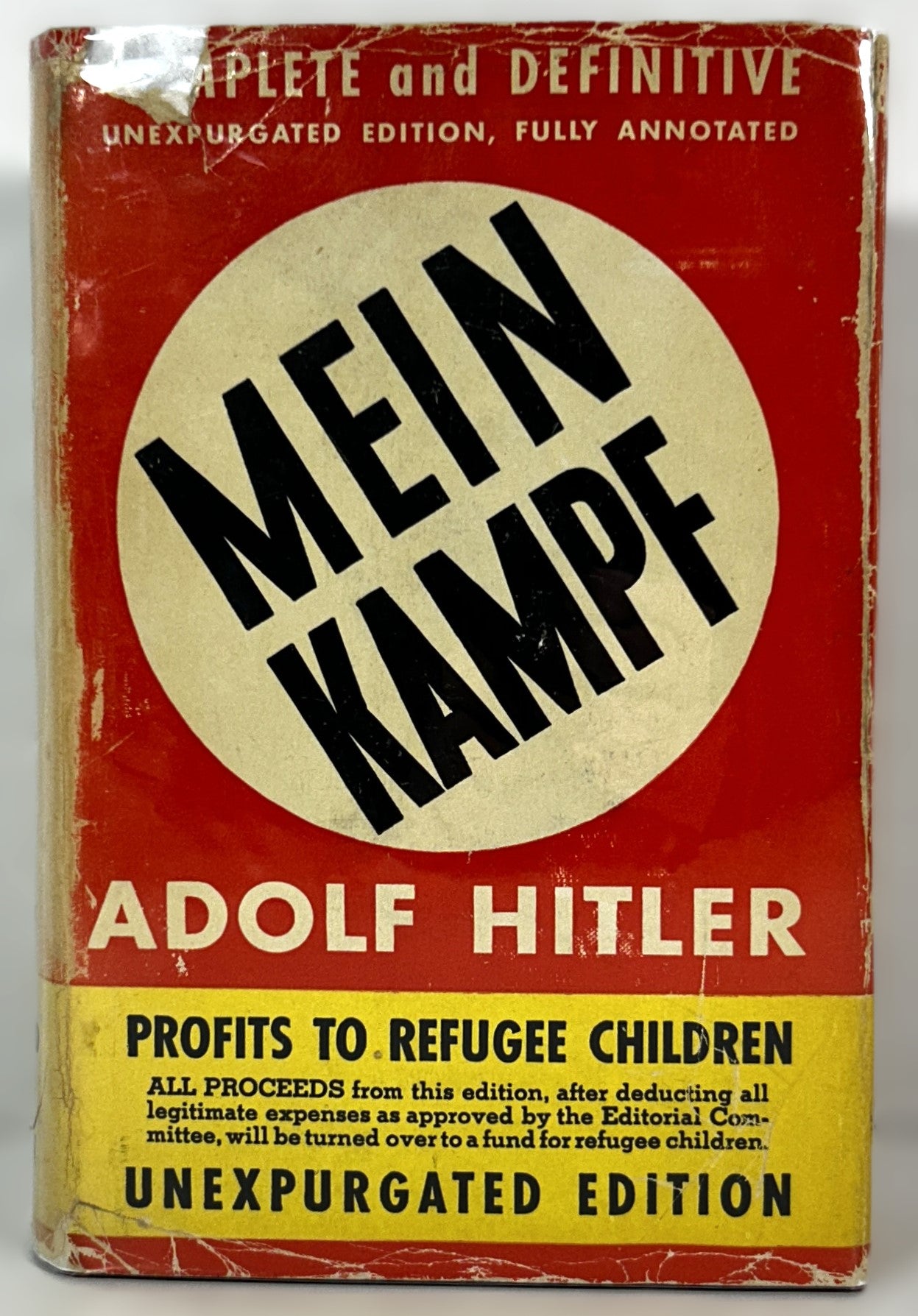 Mein Kampf by Adolf Hitler 1939 Unexpurged Scarce Dust Jacket