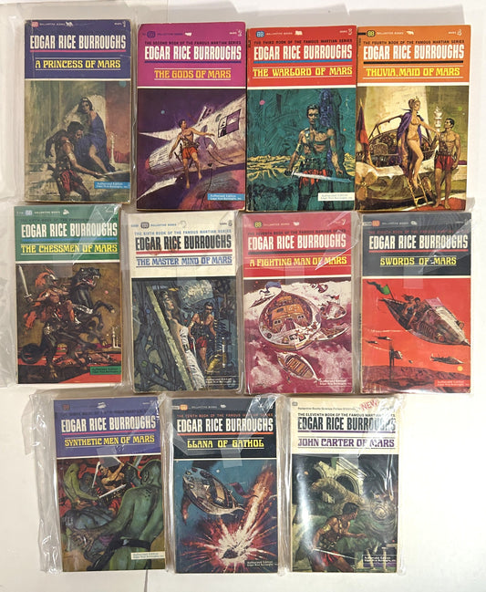 Complete Set of John Carter of Mars by Edgar Rice Burroughs 1967-1970